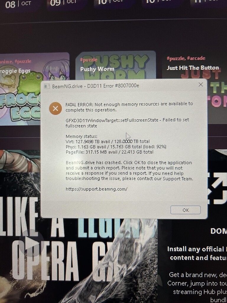 Game uses too much memory client support beammp